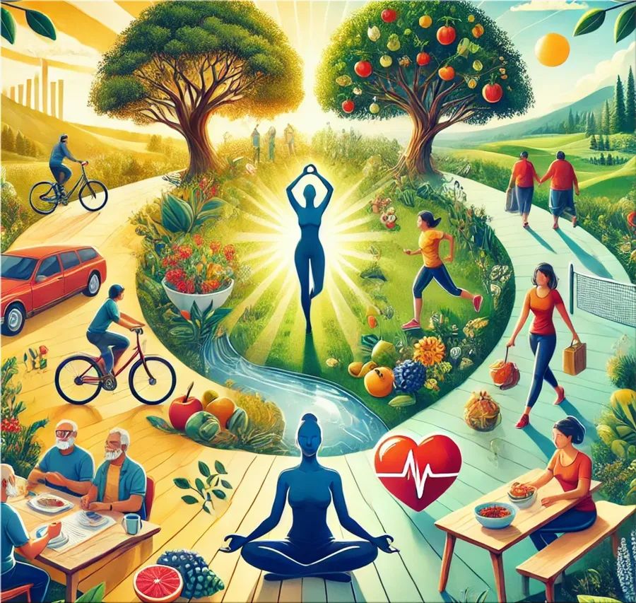 Abstract flowing curves in berry tones